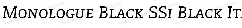Monologue Black SSi Black Italic字体转换